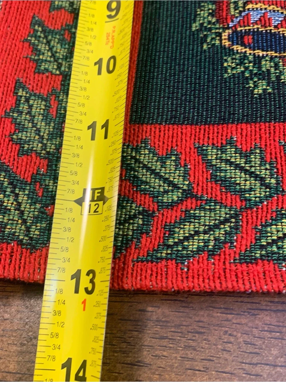 Set of 4 Vintage Tapestry Christmas Holiday Fabric Placemats Rectangular